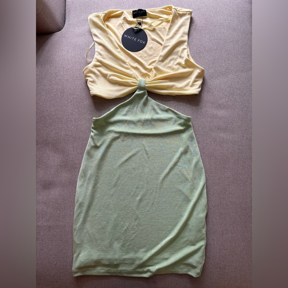 White Fox Boutique Yellow Mini Dress